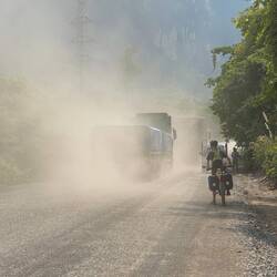 Dusty roads.
