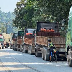 Glad we were on bikes, we could duck out of the way of oncoming trucks - not so vehicles coming up.