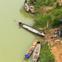 'Bomb boats' on the Namkading River.