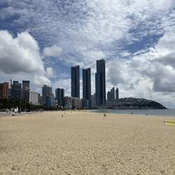 Der berühmte Haeundae-Strand von Busan.