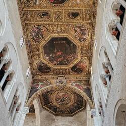 The ceiling in Saint Nicholas Basilica. The patron Saint of the East and West