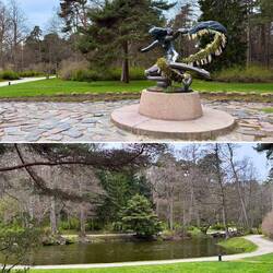 Spaziergang durch den botanischen Park