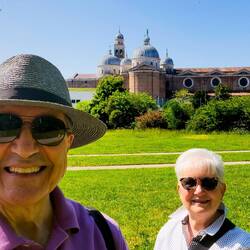 Basilica of Santa Giustina ... from the path to the Biodiversity Garden ... Orto Botanico — Padova.