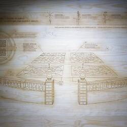 Panel showing the original layout and the way it was set up ... Orto Botanico.