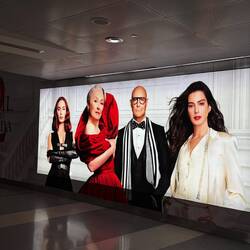 Advertising for this movie is all over this airport!
