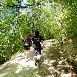 On the trail up to János-hegy
