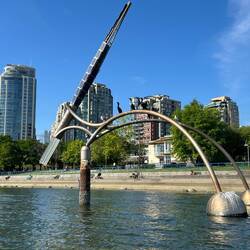 Not sure what this sculpture is. But the Cormorants like it.