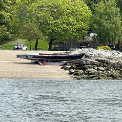 Beached boat