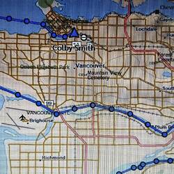 Our track today. Last night we were anchored in that little hook in the bottom right corner