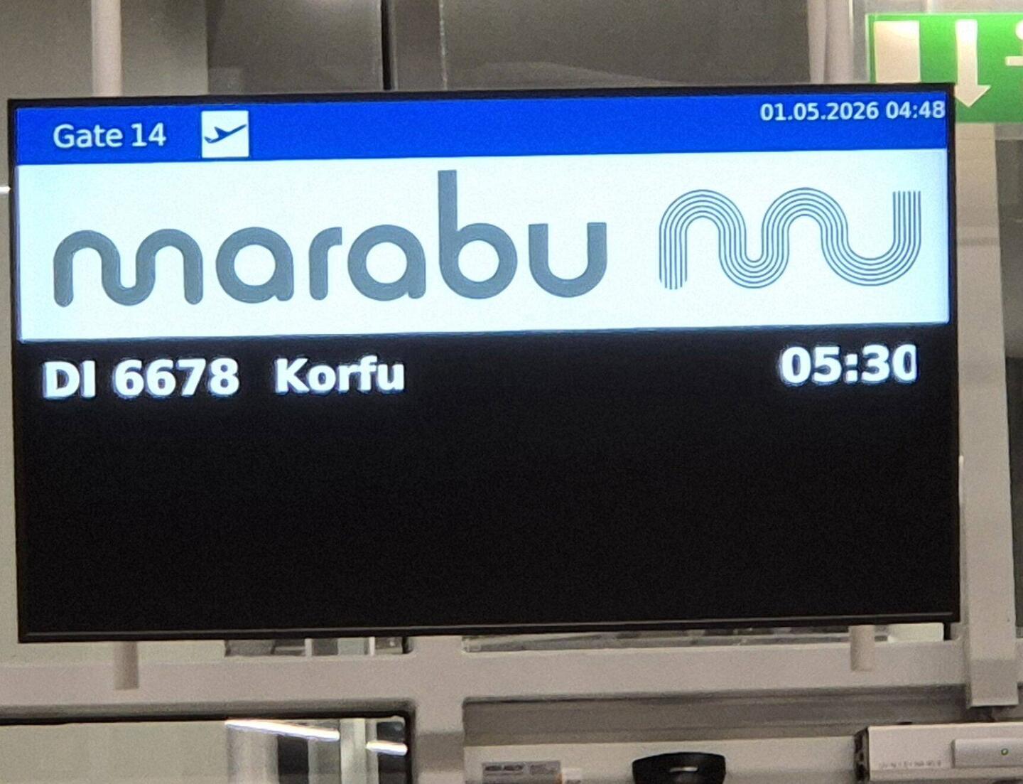 Flug war pünktlich.