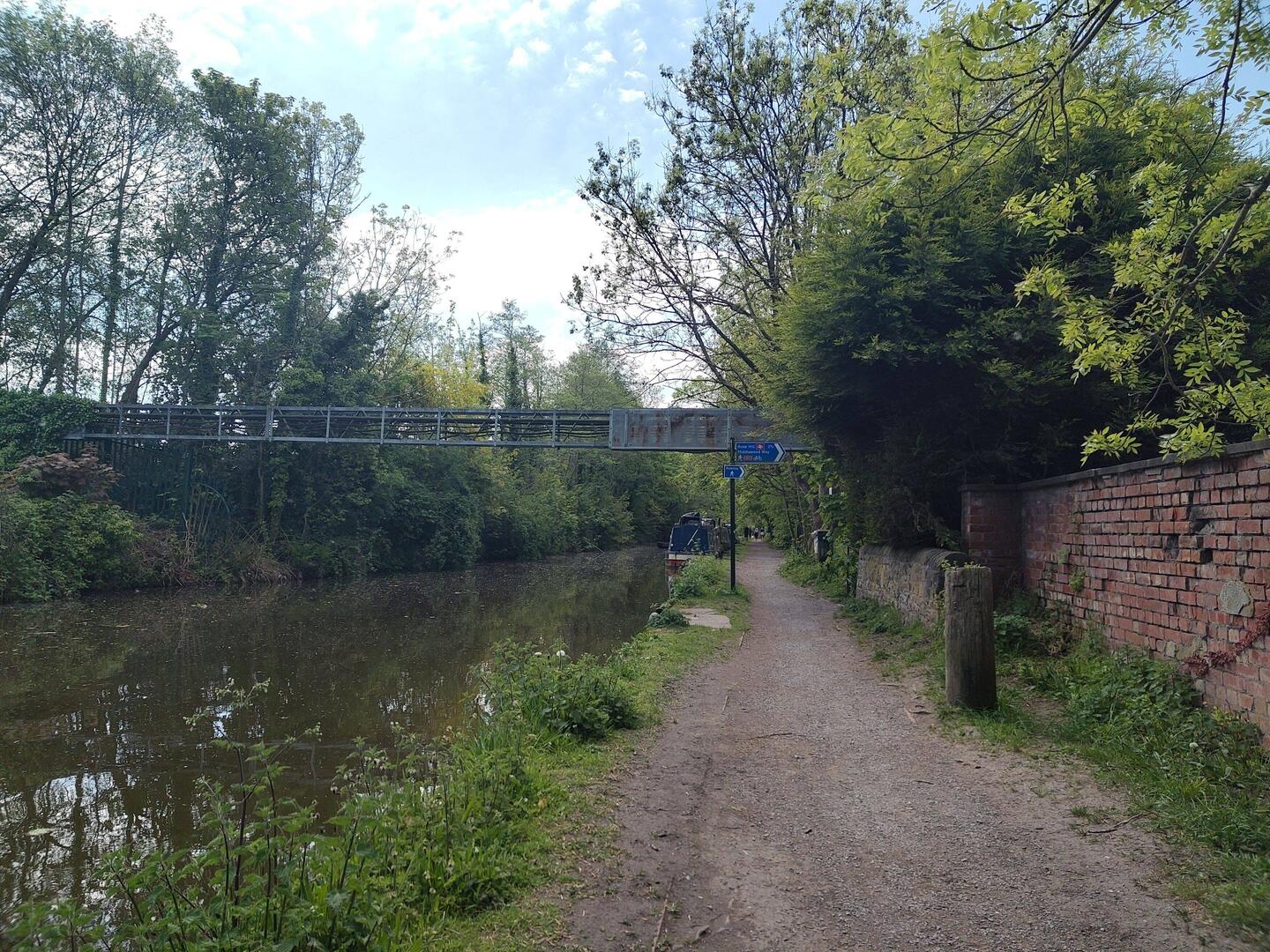 Looking back at Romily Visitor Moorings