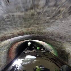 Inside Hyde Bank Tunnel 308 yards
