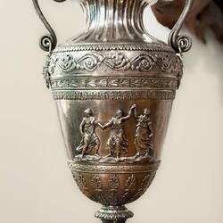19th century silver vase by Luigi Merlo.