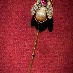 19th century tie pin with fly.