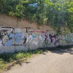 Officially marked on my digital map as the "Buon Camino Wall"