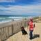 Blick zum Strand mit den alten Bunkern