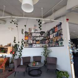 Das tolle Café ganz oben im Pilz auf 58 m