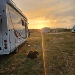 Abendstimmung auf dem Stellplatz