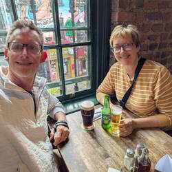First Guiness for J-P. Quite a good non-alcoholic selection for me