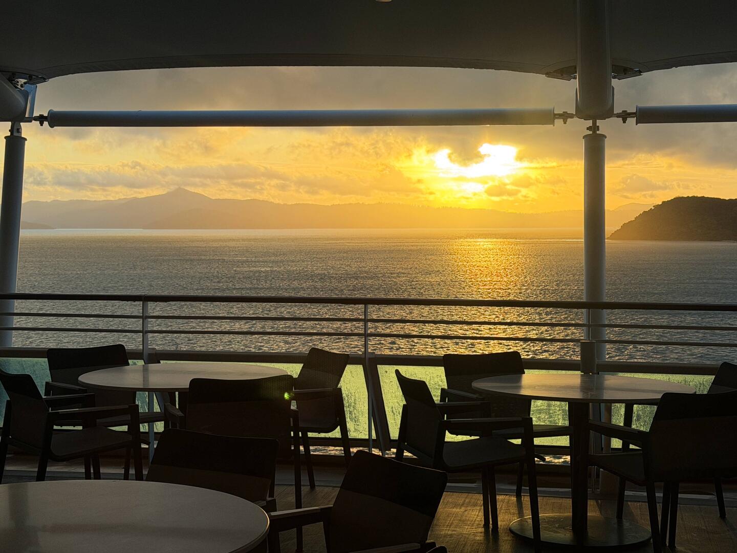 SUNRISE on the ship- busy day ahead