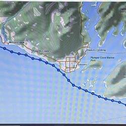 A little more zoomed in on my track so you can see the communities I went by.
