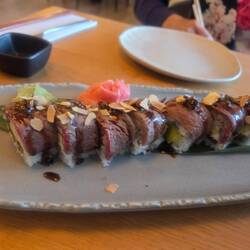 Beef and truffle sushi