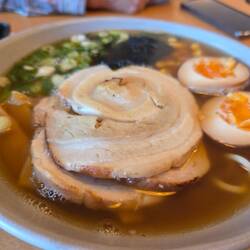Note the 3 large thick slices of pork in the ramen