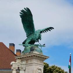 Turul statue, a mythical bird of prey symbolising the nation of Hungary
