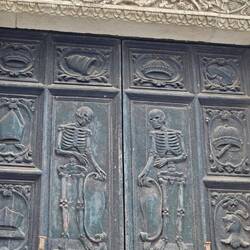 On the door of the purgatory church in Monopoli