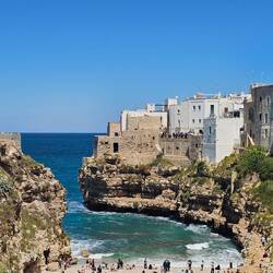 Apparently, people jump off here into the sea at Polignano a Mare