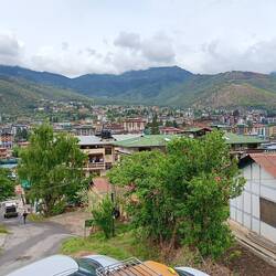 Looking across the city
