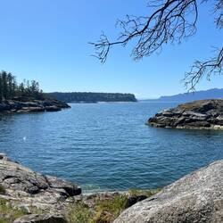 View looking sw from Smuggler cove hike. Near Geocache.