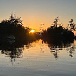 Smugglers Cove Sunset. Little Joe also in the photo.