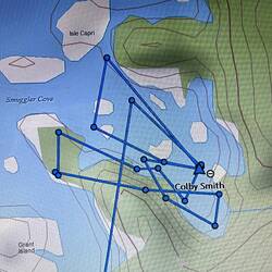 Inreach track of kayak ride and hike.