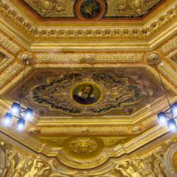 Medallion with portrait of Galileo Galilei ... Aula Magna Aula Magna (great hall) — Palazzo del Bo.