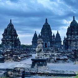 Yogyakarta, Sewu Tempel im letzten Abendlicht