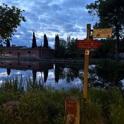 Two minutes from my hotel and I am walking along the Canal de Castilla.