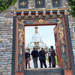 The entrance to National Monument Chorten