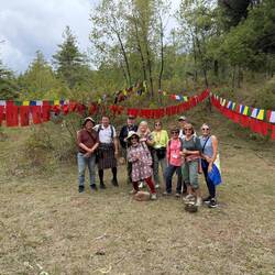 Group photo with Sonam.  Two of our group did not hike the trail.