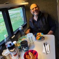 First dinner in the camper