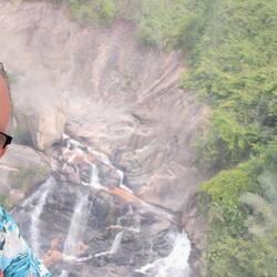 Zelfs over een waterval