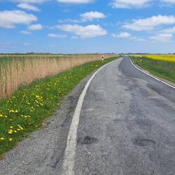 Zunächst viel Asphalt.