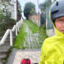 Slippery when wet. Downhill