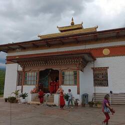 The nunnery near Punakha. Training college for young women.