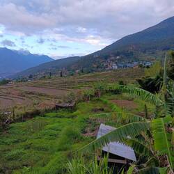 Landscape near Punakha from our hotel, RKPO Green Resort