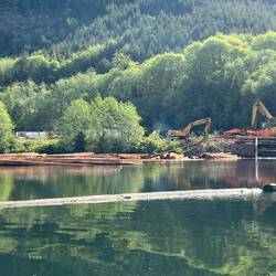 The logging operation we were anchored near