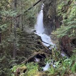 Waterfall that Bill and Mike hiked up to. Bill took this video.