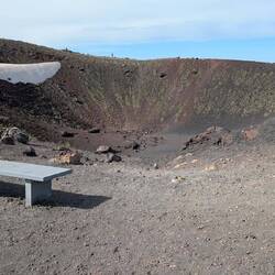 Crater created from eruption