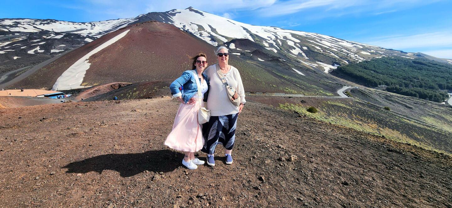 At the crater on Mount Etna