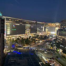 Die Aussicht meines Hotels in Fukuoka.
